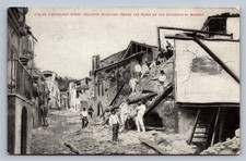 Postcard Italy Messina 1908 Earthquake Damage Rescue Soldiers P286 picture