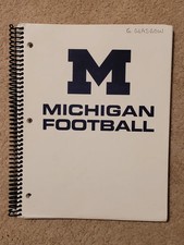 AUTHENTIC Graham Glasgow Michigan Football Hand-Written Playbook Notebook - RARE picture