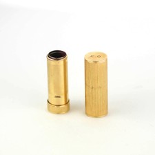 Vintage CARTIER 14K Yellow Gold mini Lipstick Compact Case, holder Inscribed E.O picture