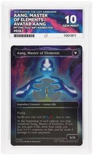 MTG: AVATAR RAISED FOIL AANG, MASTER OF ELEMENTS/AVATAR AANG ACE 10 picture