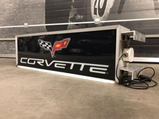 2010s Corvette official dealership double side illuminated sign picture
