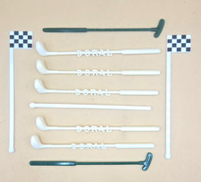 VINTAGE (10 pcs)Golf Swizzle Stick Stirrers - Doral Clubs, Putters, Ball, Flags picture