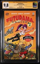 Futurama #1 Variant ORIGINAL Matt Groening SKETCH +1 CGC SS 9.8 SIGNED SDCC 2000 picture