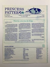 Princess Patter Sky Princess 1991 At Sea Travel Itinerary Activities KK401 picture