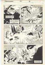 Transformers #59 Pg 17 Jose Delbo Original Comic Art Starscream Optimus picture