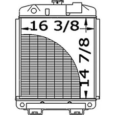 219931 Tractor Radiator, 14-7/8 x 15-1/2 x 1-1/4 - Fits Ford/New Holland picture