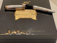 montblanc fountain pen rose gold platinum diamond rings picture