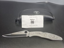 Rare Spyderco Police Böker Limited Edit. Rattlesnake 014/100 Vlastik Petak V8-10 picture