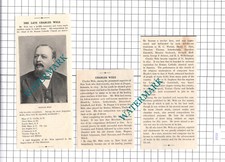 Charles Wels Composer Organist Obituary - 1906 Three-Part Clipping picture