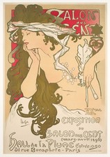 Original Poster - Alphonse Mucha - Salon des Cent - La Plume - 1896 picture