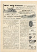 1911 Dain Mfg. Co. Ad: Belt or Horse Power Hay Press - Ottumwa, Iowa picture