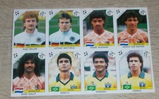 Panini World Cup Italia '90 8 Sheet 264 Rudi Völler 417 Marco Van Basten 208 Romario picture