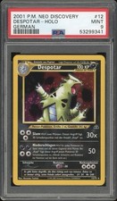 2001 Pokemon GERMAN Unlimited Neo Discovery Tyranitarian-Despot Holo 12/75 PSA 9 picture