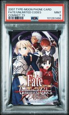 2007 TYPE-MOON PHONE CARD COMIKET 73 FATE/UNLIMITED CODES PSA 9 picture