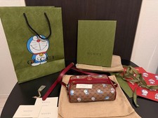 Gucci Doraemon GG Supreme Shoulder Bag Limited Collaboration w/ Sticker 4095MT picture