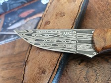 NEW MONTANA KNIFE COMPANY MKC DAMASCUS BLACKFOOT IRONWOOD HANDLE OSTRICH SHEATH picture