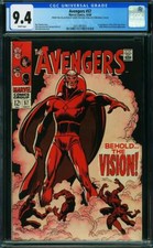 Avengers #57 CGC 9.4 1968 1st Vision White Pages Thor Hulk M12 251 cm clean picture