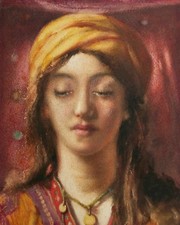 CHARLES A. HADFIELD - Framed Orientalist Portrait Painting - U.K. - Circa 1911 picture