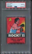 1979 TOPPS ROCKY II WAX PACK - SYLVESTER STALLONE - PSA 10 GEM MINT - POP 1 picture