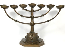 XXL Judaica Menorah Menora Sabbath Lamp Jugendstil NIR-7 picture
