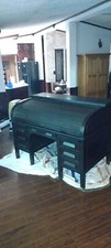 antique mahogany Roll top desk from U.S capital building in1939 with paperwork. picture