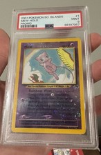 MEW #1/18 PROMO REVERSE HOLO 2001 Pokémon Southern Islands PSA 9 *SWIRL* picture