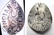 HANDMADE Sterling BADGE Obsolete Indian Provost Guard United States 1881 Police picture