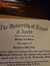 Marilyn Burns College Degree Texas Chainsaw Massacre Ultra Rare 🔥 picture