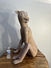 Giant Antique Peruvian Sitting Demon Sculpture picture