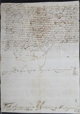 KING PHILIP IV (SPAIN) - DOCUMENT SIGNED 11/06/1641 WITH CO-SIGNERS picture