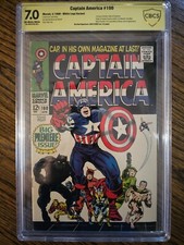 Captain America 100 CBCS 7.0 Signed By Jack Kirby picture
