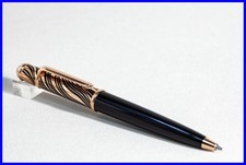 Mini Cartier Black & Rose Gold Tiger Claws DIABOLO BALLPOINT PEN picture