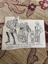 m11h ephemera 1916 ww1 picture cartoon kaiser bill takes the money  picture
