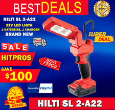 HILTI Sl 2-a22 22V LED Light 2 Batteries 1 Charger picture