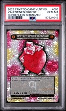 2025 CRYPTID CAMP VALENTINE'S PACK 1 #005 VALENTINE'S BIGFOOT 53/100 PSA 10 picture