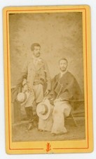 PHOTO CDV 1870 Bogota Colombia Racines, Leo S. Kopp & Carlos A. Costello posent picture