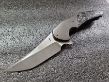Jeff VanderMeulen Knives & Elijah Isham Instigator #15, Mokuti Clip, Marble CF picture