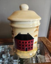 Casa Vero by Ack - Cookie Jar or Canister Red 3-story Building and Trees picture
