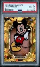 2024 Topps Chrome Disney Sapphire Mickey Mouse Gold Sapphire /50 PSA 10 POP 7 picture