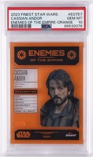 2023 TOPPS FINEST STAR WARS ENEMIES OF THE EMPIRE CASSIAN ANDOR 17/25 PSA 10 picture