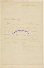Edgar Degas handwritten & signed letter - famous French painter of dancers picture