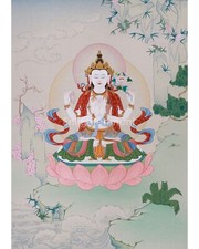 Compassion Buddha, Chenrezig Thangka | Karma Gadri Masterpiece picture