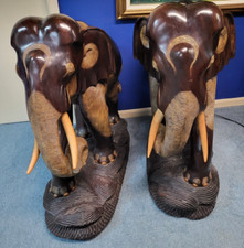 ELEPHANT STATUES HUGE & HEAVY 1960S OR 1970S SUPER HEAVY BEAUTIFUL HIGH END $$$$ picture
