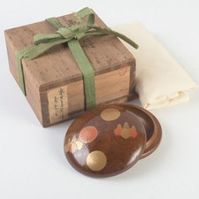 Kyoto Lacquerware Tea Caddy Heian Zouhiko Kodaiji Maki-e Mulberry Elegant Craft picture