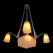 Original Art Deco Ceiling Light Signed 