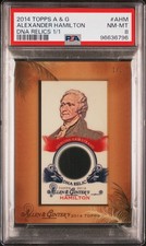 2014 TOPPS ALLEN & GINTER DNA RELICS #AHM ALEXANDER HAMILTON 1/1 PSA 8 picture