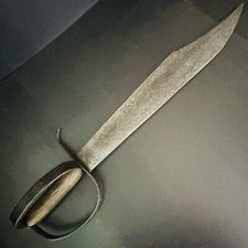 Very Scarce Antique Civil War Confederate Dual D-Guard Bowie Knife 23” No Sword picture