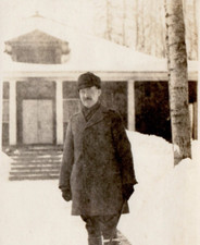 1917 Captain Winter Snow Portrait Militaria WWI WW1 War RPPC Postcard picture