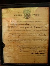JOHN QUINCY ADAMS SIGNATURE ON TRAVEL DOCUMENT DATED 1819 picture