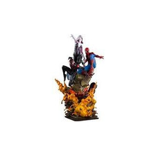 “The Amazing Spider-Man” Spider-Verse Trio Figure 1 4 Queen Studio Statue Used picture